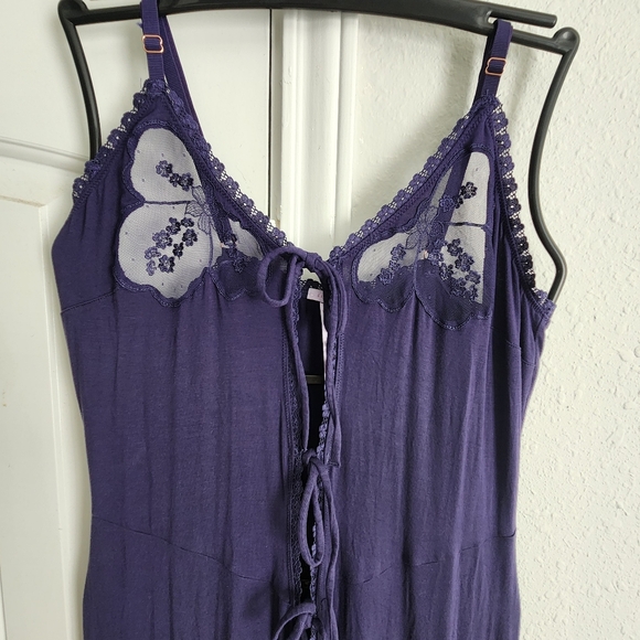 Savage X Fenty Navy Blue Lace Maxi Size Large - Picture 4 of 6